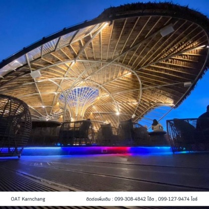 ออกแบบและติดตั้งโครงหลังคารีสอร์ท - รับทำโครงหลังคาเหล็กภูเก็ต ช่างโอ๊ต